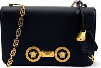 Versace Medallion Tribute Shoulder Bag Black