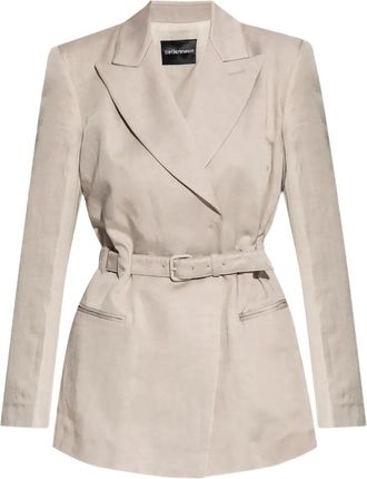 Emporio Armani Giacca con cintura - Toni neutri