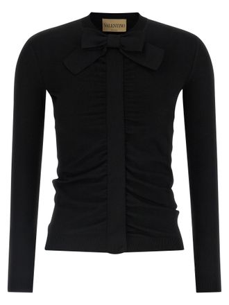 Valentino Garavani Womens Bow Cardigan