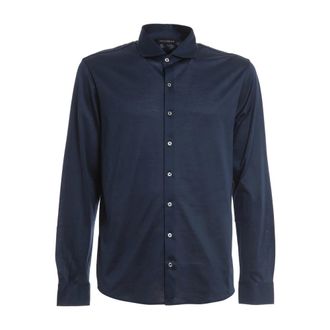 Paolo Fiorillo Katoenen Shirt - Heren - Casual Overhemden - Blauw - L - Katoen - Overhemden