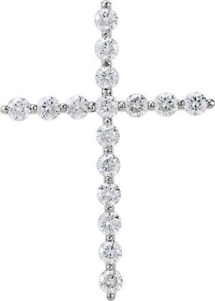 Diamond2Deal 14k Gold 1/3ct Lab-Grown Diamond Cross Pendant