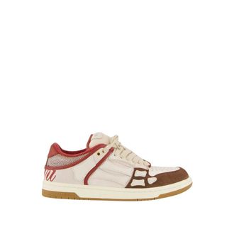 Amiri Schoenen, Heren, Beige, 41 EU, Leer, XL Skel Leren Sneakers