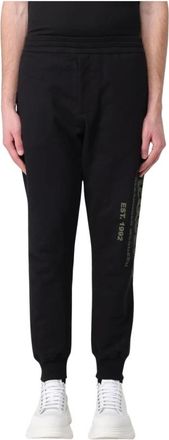 Alexander McQueen Hombre, Pantalones, Negro, Talla: S