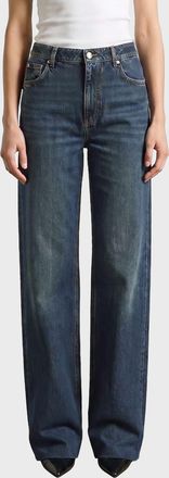 Dolce & Gabbana High-Waisted Wide-Leg Jeans in Blue Cotton Denim