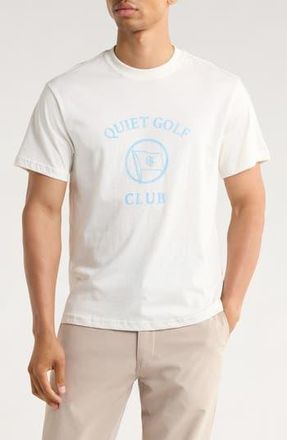 Quiet Golf Bay Club Cotton Graphic T-Shirt in White at Nordstrom Rack, Size Small