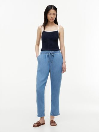 Tommy Hilfiger Womens Lightweight Jogger Pant - Light Wash - XXS