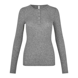 Sams&oslash;e & Sams&oslash;e Sadodo LS Top - female - Sams&oslash;e Sams&oslash;e - Long Sleeve T-Shirts - Gray - XL - Tops