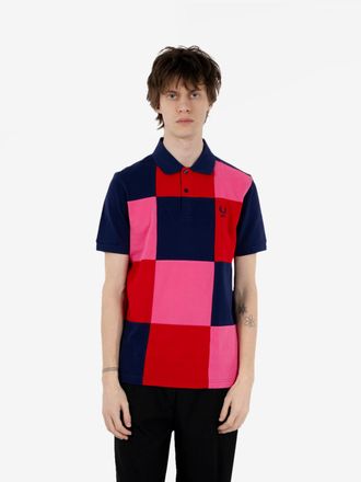 Comme Des Gar&ccedil;ons Polo a maniche corte CDG x Fred Perry navy / red / pink