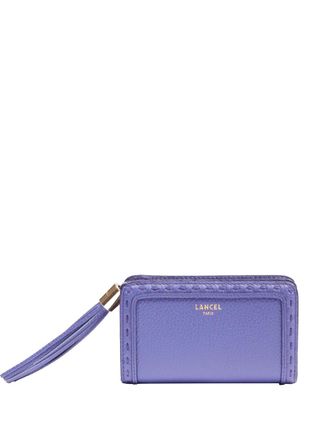Lancel tassel-embellished leather wallet - women - Calf Leather/Polyester - One Size - Purple