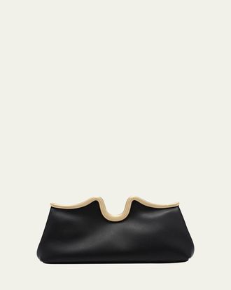 Cult Gaia Valma Sculptural Leather Clutch Bag