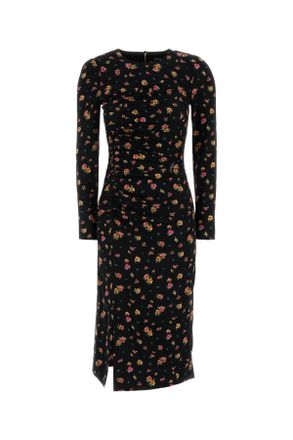 Dolce & Gabbana Printed Charmeuse Dress