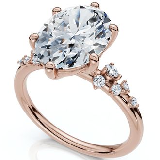 Pompeii3 3 1/10Ct Doris Oval Diamond Engagement Ring 14k Gold Lab Grown