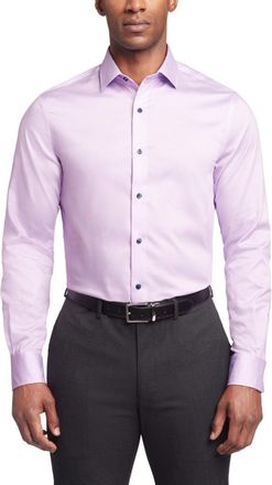 Tommy Hilfiger Flex Dress Shirt Men Purple Regular Fit Button-Up UPS752