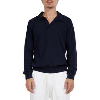 Les Tien Pique Tennis Polo in Navy at Nordstrom, Size Xx-Large