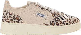 Autry Animal Print Sneakers With Textured Fur Finish