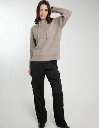 Nooki Design Womens Norwood Knitted Hoodie In Mink Mix - Purple/Pink - Size: 10/8