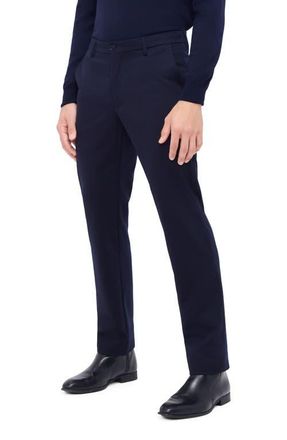 Bugatchi Slim Fit Stretch Chino Pants in Navy at Nordstrom, Size 33