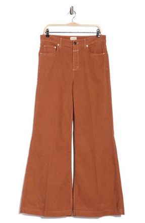 Closed Glow Up High Waist Wide Leg Corduroy Pants in Ferro Brown at Nordstrom Rack, Size 31Regular