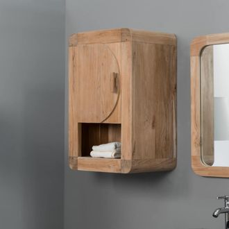 Wanda Collection Wanda Collection - Mueble Para Cuarto De Ba&ntilde;o Armario De Ba&ntilde;o De Teca Retro 44 Cm