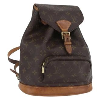 Louis Vuitton Pre-owned Backpacks, female, Brown, Size: ONE SIZE Pre-owned Montsouris MM Backpack