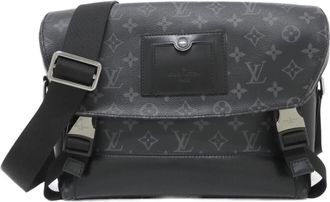 Louis Vuitton Monogram Eclipse Black Coated Canvas Shoulder Bag (Pre-Owned)