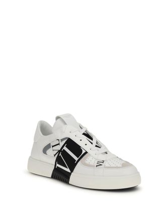 Valentino Garavani Logo-Ribbon Low-Top Sneaker - White
