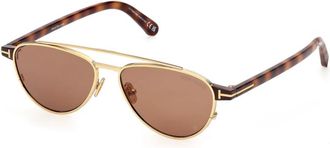Tom Ford Anthony-02 Zonnebril - Heren - Zonnebrillen - Geel - 55 MM - Accessoires