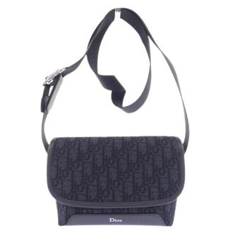 Dior Pre-owned Jett Oblique Jacquard Shoulder Bag - Dames - Pre-owned - Zwart - Maat: ONE Size