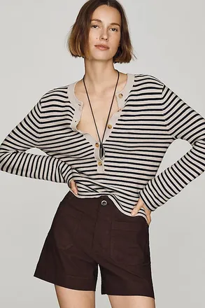 Maeve Colette High-Rise Longline Shorts