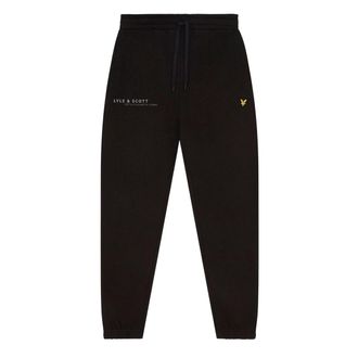 Lyle & Scott Heren Co-Ordinate Slim Joggingbroek met print (Zwart)