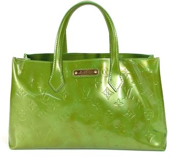 Louis Vuitton Green Vert Tonic Monogram Vernis Handbag Tote Bag (Pre-Owned)