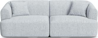 Cosmopolitan Design Sof&aacute; modular 3 plazas tejido estructural gris claro