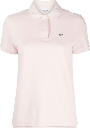 Lacoste short-sleeve polo shirt - women - Cotton - 34 - Pink