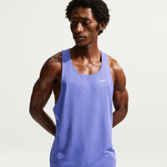 Nike Mens Fast Dri-FIT Running Singlet in Blue | FN4229-570