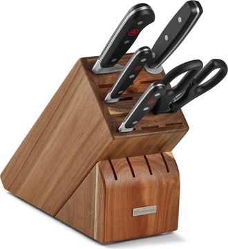 W&uuml;sthof Classic Classic 6 Piece Knife Block Set, Acacia