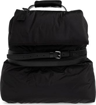 Moschino Rugzak met leren riem - Heren - Rugzakken - Zwart - ONE Size - Leer - Tassen