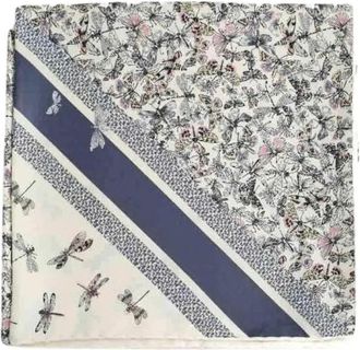 Dior Pre-owned Scarves, female, Beige, Size: ONE SIZE Pre-owned Carr&eacute; Femme Silk Scarf