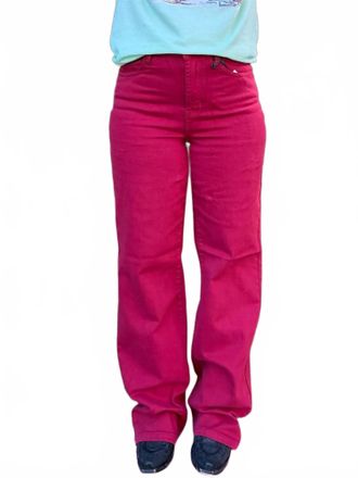 Judy Blue High Waisted 90s Straight Leg Jean In Scarlet