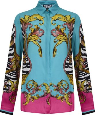 Versace Jeans Couture Camicia con stampa barocca - Blu