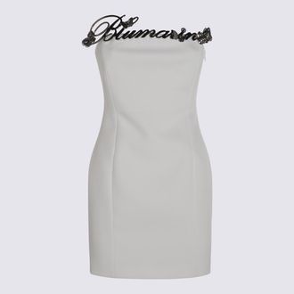 Blumarine White Silk Dress