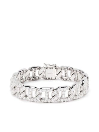 Leo Pizzo 18kt white gold diamond Her Groumette bracelet - Silver