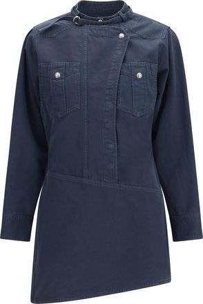 Isabel Marant Womens Shirt Dress Nouria Black Cotton