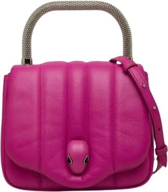 Bulgari Pre-owned Vintage Schoudertas - Dames - Vintage Handtas - Roze - ONE Size - Leer - Vintage