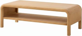 Wabi Home Mesa de centro de madera maciza 120x50cm