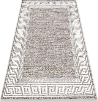 RugsX Rugsx - Alfombra Mateo 8033/944 Moderna Griego, Marco - Estructural Gris / Beige Beige 120x170 Cm