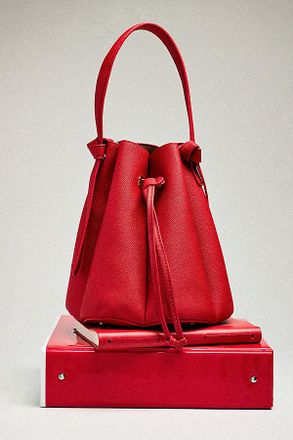 Melie Bianco Laguna Cinched Vegan Leather Bucket Bag