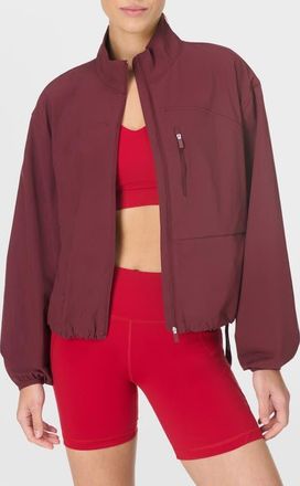 Sweaty Betty Water Resistant Training Jacket in Garnet Red at Nordstrom, Size X-Large