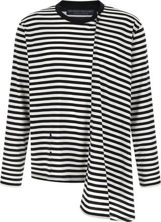 Yohji Yamamoto BlackWhite Paneled Sweater
