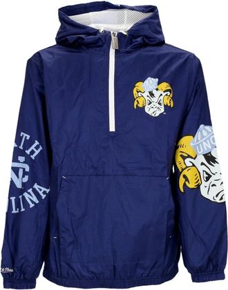 Mitchell & Ness North Carolina Tar Heels Windbreaker - Heren - Zomerjassen - Blauw - L - Nylon - Jassen