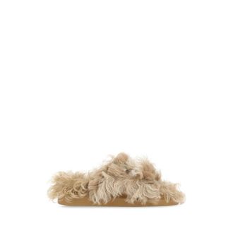 Alexander McQueen Slippers, female, Beige, 2 1/2 UK, Luxury Fur Sliders